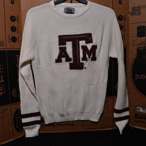 Texas A&M Aggies Women's Pullover off White Sweater Multiple Womens Sizes S-L - Picture 3 of 4